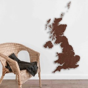 SENTOP | Harta din lemn pe perete Marea Britanie | SENTOP