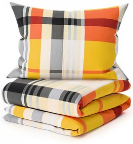 Lenjerie din bumbac Renforcé ORANGE KUBE colorat Dimensiune lenjerie de pat: 70 x 90 cm | 140 x 200 cm