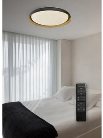 Plafonieră LED dimabilă Top Light SATELLITE LED/36W/230V 3000-6500K negru/maro + telecomandă