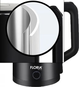 Fierbator electric Floria ZLN4919 Negru, putere 1500W, capacitate 2 L, indicator luminos