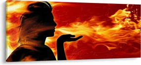Tablou femeii în foc (120x50 cm)