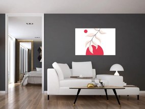 Tablou - Abstracție florală roz N⁰2 (90x60 cm)