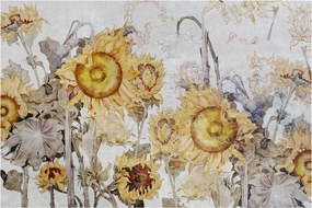 Tablou - Floarea-soarelui pe perete (90x60 cm)