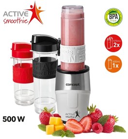 Smoothie maker Concept SM3380 Active Smoothie500 W alb 2 x 570 ml + 400 ml, alb