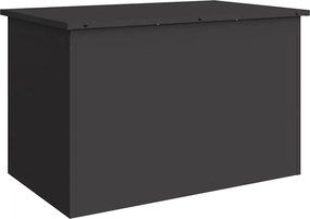 vidaXL Cutie de depozitare exterioară Negru 80 x 50,5 x 50 cm Oțel