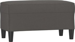 vidaXL Bancă, gri, 70x35x41 cm, piele ecologică