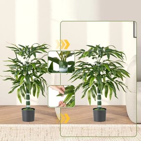Plantă artificială bambus, 1 m, set 2 bucăți