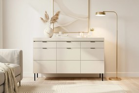 Comodă cu trei uși și trei sertare Sentia 157 - cașmir / negru