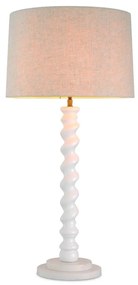 Lampa de masa LUX, Lemn, Tesatura, Alb, Massimo, 119673 HZ