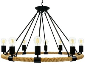 Lustră LED pe lanț ROPE ARTHUR 8xE27/6W/230V