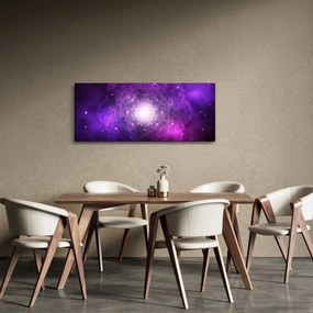 Tablou abstracției violete (120x50 cm)