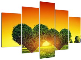 Tablou - Inima în coroanele copacilor (150x105 cm)