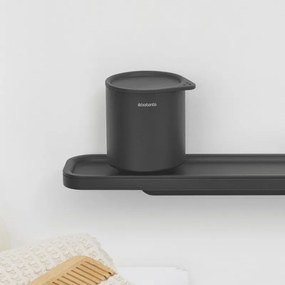 Cutie accesorii pentru baie Brabantia MindSet Mineral 1005686, Baza antiderapanta, Finisaj mineral, Gri