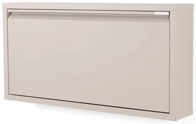 Pantofar taupe cu deschidere înclinată din metal 75x37,5x12,5 cm Billy – Spinder Design