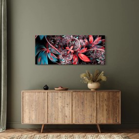 Tablou abstract cu flori exotice (120x50 cm)