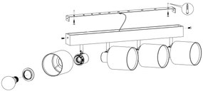 Spot BATALLAS 4xE27/10W/230V Eglo 99492