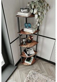Raft Corner Walnut, 5 etajere, L