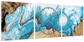 Tablou - Lemn (cu ceas) (90x30 cm)