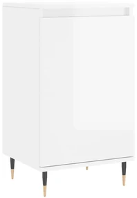 831040 vidaXL Dulap, alb extralucios, 40x35x70 cm, lemn prelucrat