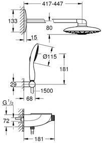 Sistem dus Grohe Rainshower Smartcontrol DUO 360  - 26443LS0