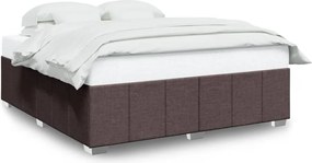 vidaXL Cadru de pat fără saltea, maro închis, 180x200 cm, textil