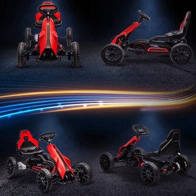 HOMCOM Go-Kart Electric pentru Copii 3-8 Ani, 3-5 km/h, Roșu | Aosom Romania