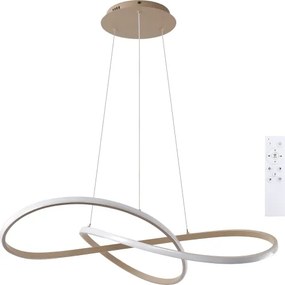 Brilagi - Lustră LED dimabilă pe cablu INFINITY LED/80W/230V 80x80 cm bej + telecomandă