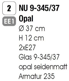Plafoniera moderna diametru 37cm, Alba