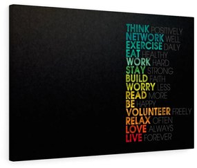 Tablou canvas Motivational Think 120x80 cm