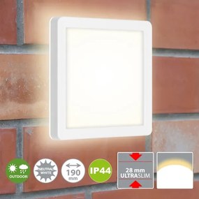 Plafonieră LED/8W/230V 19x19 cm albă IP44 Briloner 3010-016