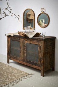 Bufet rustic din lemn de mango si acacia, "Campagne", 115 x 42 x H76cm