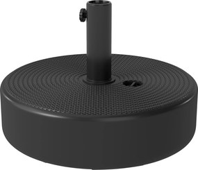 Outsunny Picior pentru umbrelă, soclu exterior umplabil până la 19 kg cu nisip sau 15 kg cu apă, Ø 45 x 30,5 cm, negru | Aosom Romania