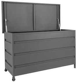 Cutie de grădină Cassis, aluminiu, gri, mare, 160x82x85 cm, 650 L