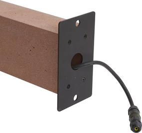 Lampa modernă de exterior tip stâlp teracotă 65 cm IP44 - Pompei