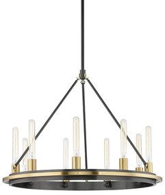 Candelabru design vintage CHAMBERS, cu 9 surse de lumina