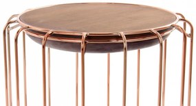 Taburet tapitat/masuta de cafea rotund/a Comfortable 50x50x45 cm lila