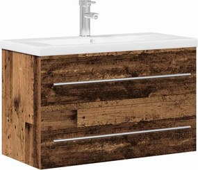 vidaXL Dulap pentru Chiuveta de Baie Lemn Vechi 80 x 38,5 x 48 cm