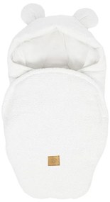 Păturică de înfășat albă din material bouclé 45x80 cm – Meowbaby