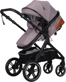 Carucior nou nascuti 3 in 1 NOVOKIDS™ X1000 series, Cu geanta bebe, Cadru Aluminiu, Amortizoare, Roti din cauciuc plin AVE, Landou, Scoica auto,