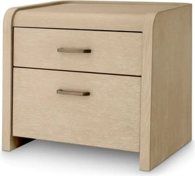 Noptiera design LUX, Furnir de stejar albit, Joane