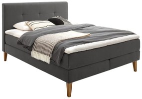 Pat boxspring gri antracit 180x200 cm Stockholm – Meise Möbel