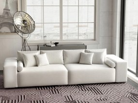 Canapea extensibilă dumonde cu ladă de depozitare si sezut confortabil din spuma high-density, Marbela Zoom Cream XXL 295x100 cm