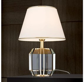 Lampă de masă Orion LA 4-1208 ALEXIS 1xE27/60W/230V crem/auriu/transparent