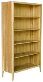 Biblioteca, natur, din lemn de stejar, L108 cm, aspect rustic, Ernest