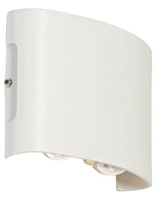 Aplică de perete pentru exterior alb cu LED 4 lumini IP54 - Silly