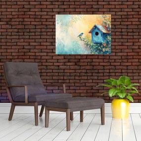 Tablou - Birdhouse, acuarelă, acuarelă (70x50 cm)