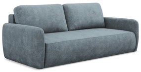 Canapea albastru prăfuit extensibilă/cu spațiu de depozitare cu tapițerie din chenille 218 cm Lilo – Makamii