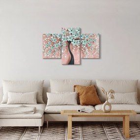 Tablou - Flori albastre în pastel (90x60 cm)
