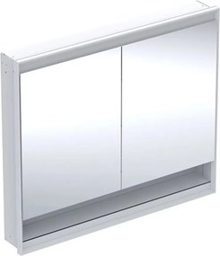 Dulap incastrat cu oglinda si nisa Geberit One ComfortLight 105 cm alb