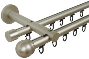 Galerie metal dubla PICIOR UNIVERSAL TEAVA PROFIL - TODI MAX19/19 - CROM MAT (Alege marime: 120 cm)
